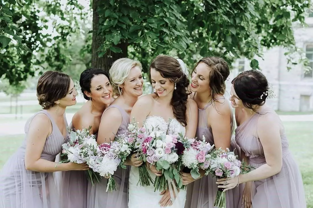 purple grey for bridesmaid