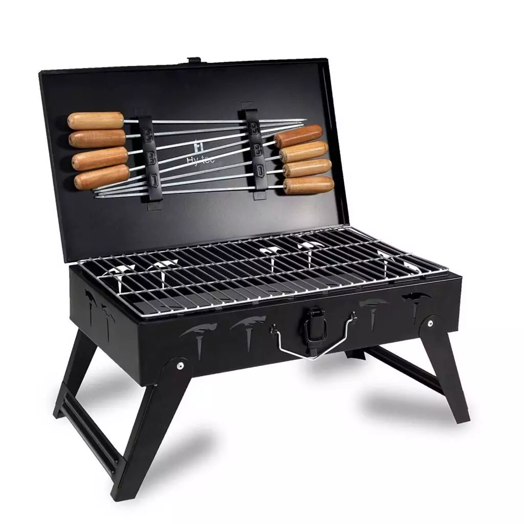 Hy tec Device HYBB Traveler Foldable Charcoal Barbeque Grill 4